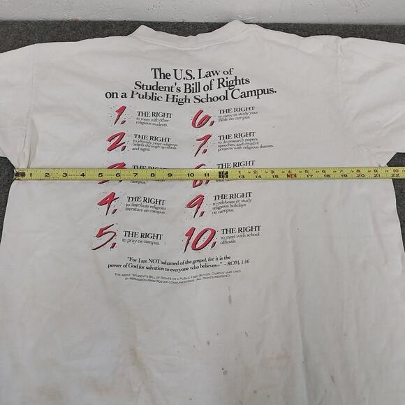 VINTAGE 1992 Living Epistles Double Sided PRAY Shirt XL Single Stitch - Picture 13 of 13